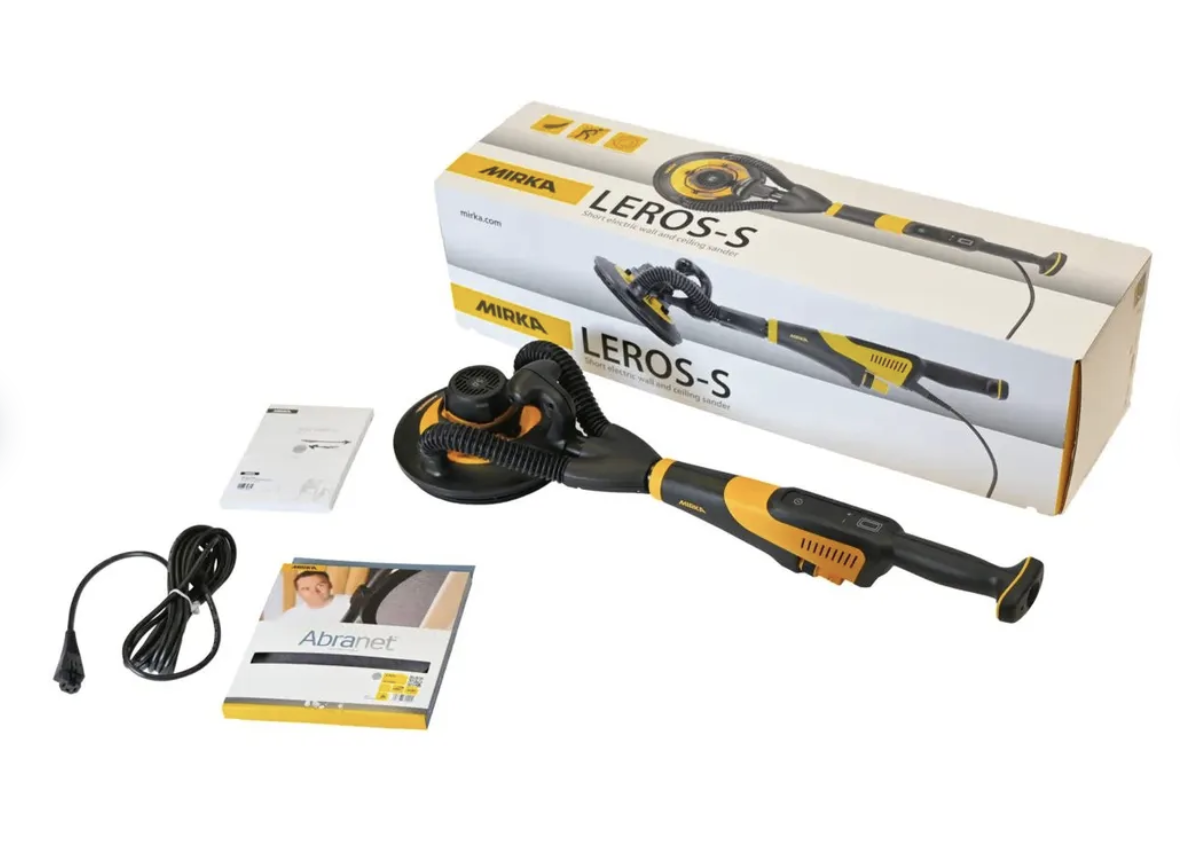 Шлифовальная машина для стен и потолков Mirka LEROS-S (короткий) 950CV 225мм, орбита 5,0 , с чехлом
